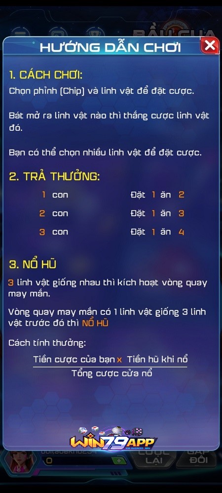 cách tính thưởng game bầu cua